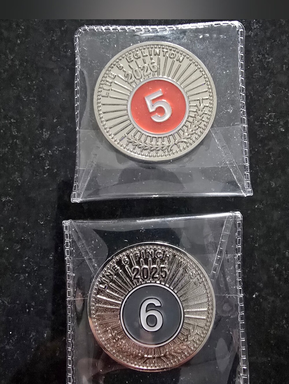 Rare Toronto Transit Commission TTC LINE 5 & 6 LRT OPENING DAY COIN Ttc